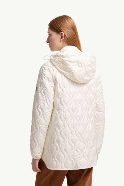 Moncler Down Jacket In Ecru