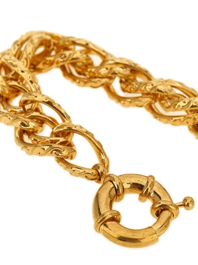 Saint Laurent String Chain Bracelet In Gold