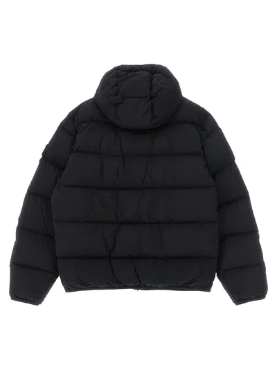 Stone Island Junior Quilted Technical Down Jacket In Black