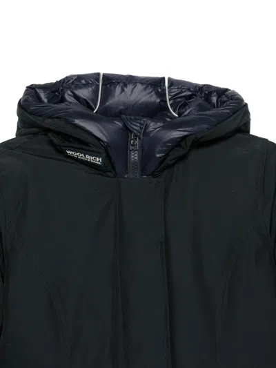 Woolrich Arctic Parka Padded Navy Blue Cotton-blend Parka In Blue