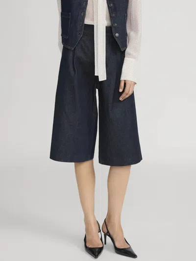 Frame E26 Denim Shorts In Indigo