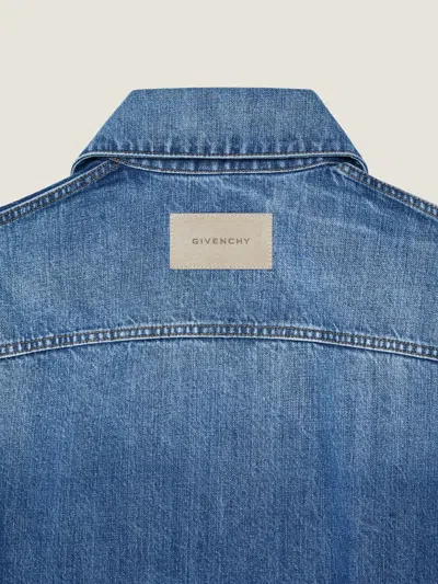 Givenchy Cropped Denim Jacket In Blue