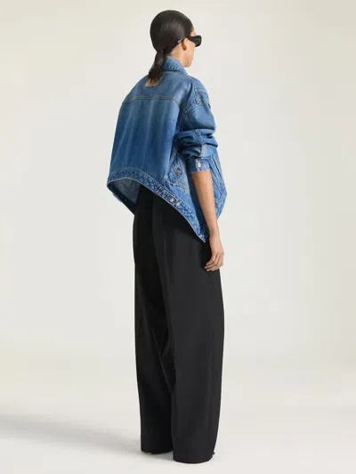 Givenchy Cropped Denim Jacket In Blue