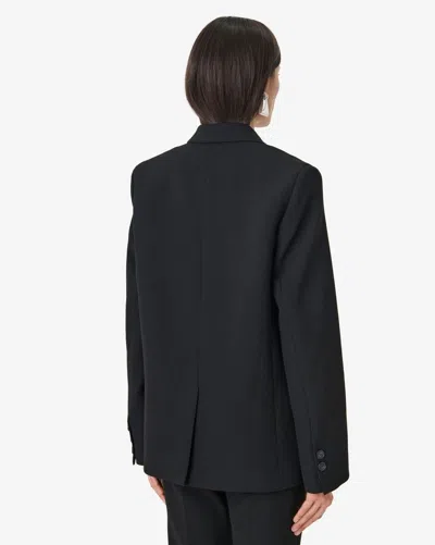Iro Single-button Wool Blazer In Black