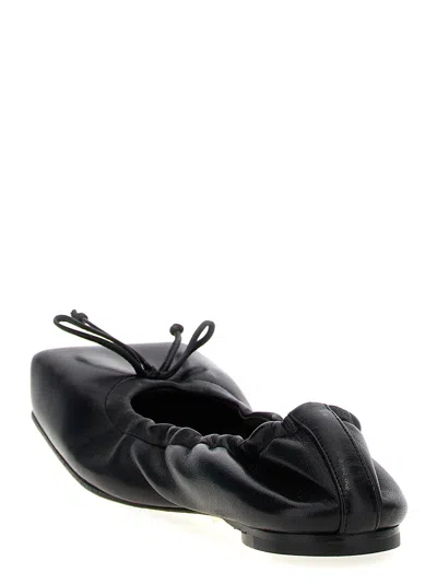 Jacquemus Leather Ballet Ballet Flat In Black
