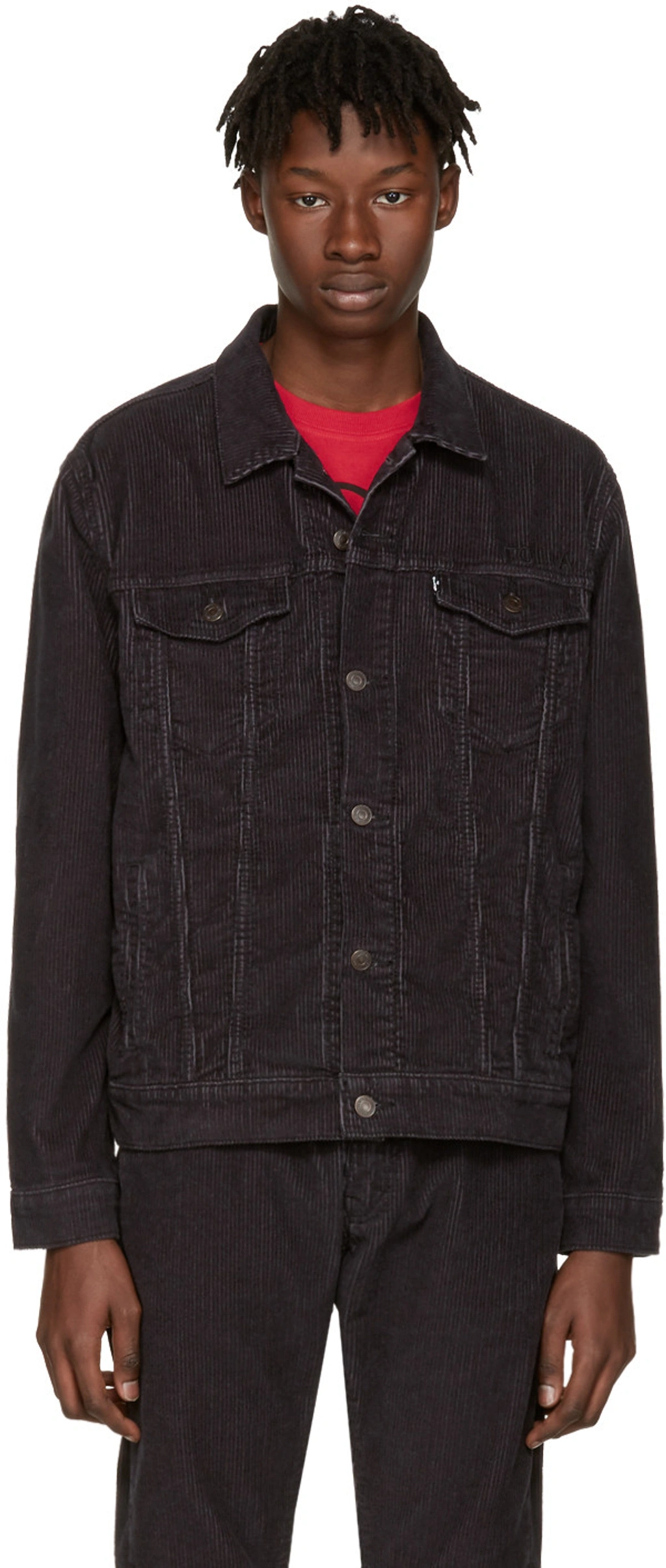 Gosha Rubchinskiy Black Levi's Edition Corduroy Trucker Jacket