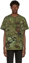 GIVENCHY Green Camo Money T-Shirt