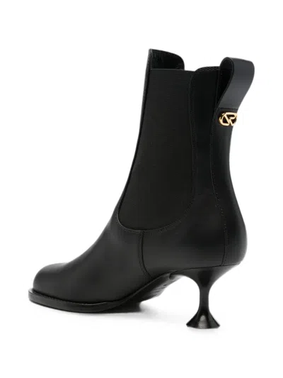 Sergio Rossi Elasticated Chelsea Boot In Black