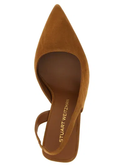 Stuart Weitzman Vinnie Slingback Heel In Brown
