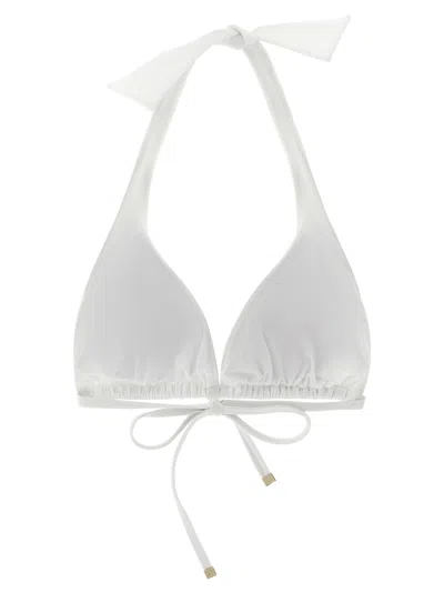 Dolce & Gabbana Triangle With Removable Padding Bikini Top In White