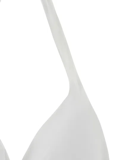 Dolce & Gabbana Triangle With Removable Padding Bikini Top In White