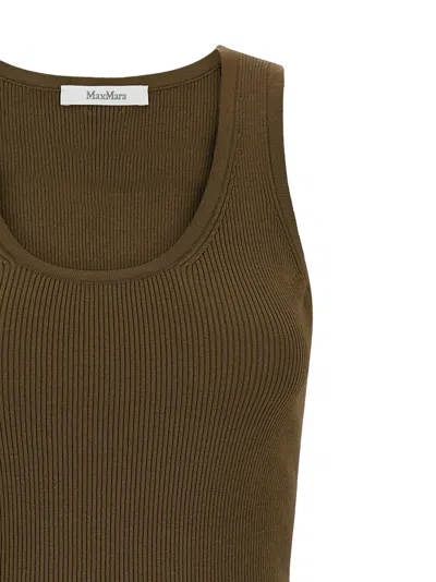 Max Mara Tank Top In Olive