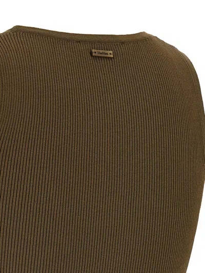 Max Mara Tank Top In Olive