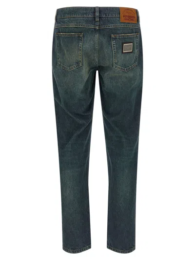 Dolce & Gabbana Stone-washed Denim Jeans In Blue