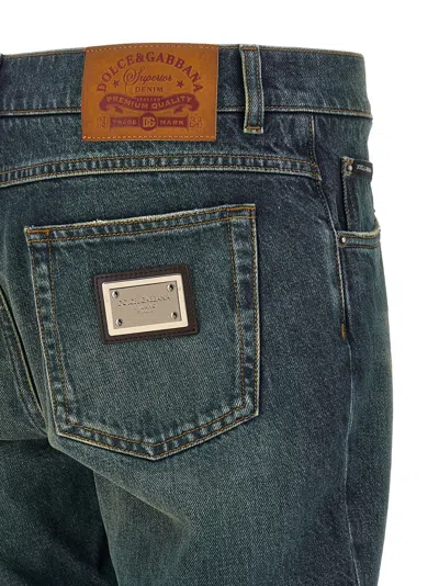 Dolce & Gabbana Stone-washed Denim Jeans In Blue