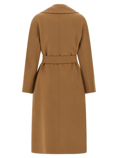 Max Mara Studio Cles Coat In Camel