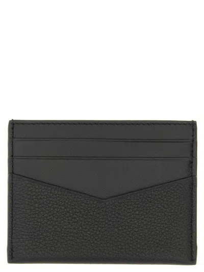 Givenchy Hammered Leather Card Case In Black