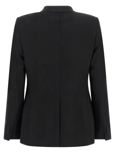 Tagliatore Double-breasted Wool Blend Blazer In Black