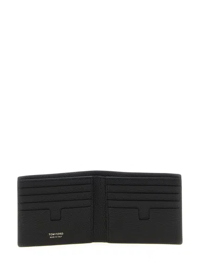 Tom Ford Hammered Leather Wallet In Black