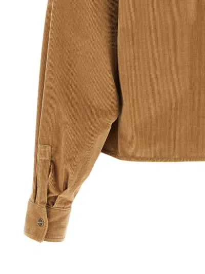 Max Mara Studio Overshirt In Camel
