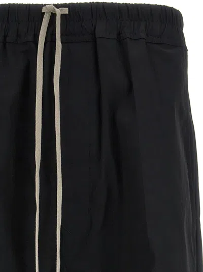 Rick Owens Drawstring Cropped Trouser In Black