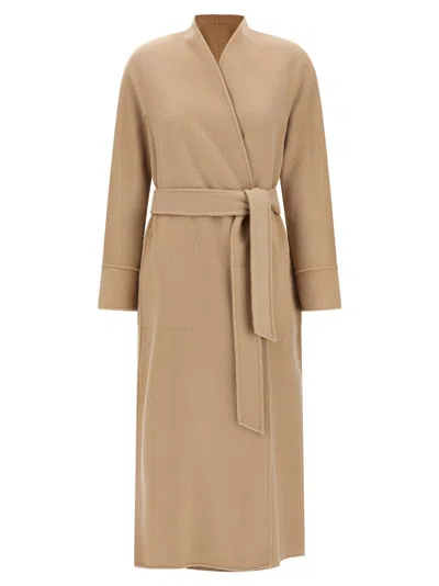 Max Mara Studio Coat In Camel