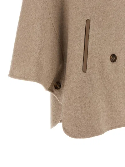Max Mara Ospite Cape In Camel