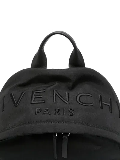 Givenchy Embroidered Logo Backpack In Black