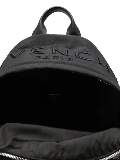 Givenchy Embroidered Logo Backpack In Black