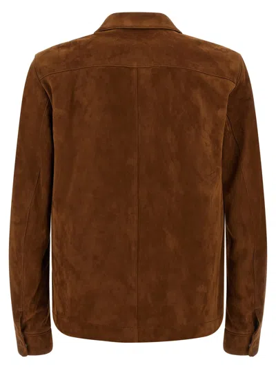 Tom Ford Suede Overshirt In Brown