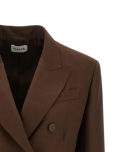 P.a.r.o.s.h . Raisa Blazer In Brown