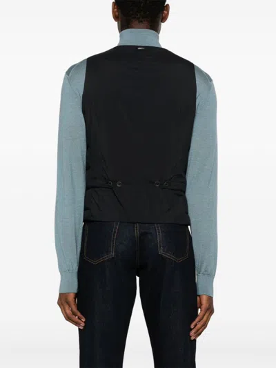 Herno Quilted Down Vest In Black