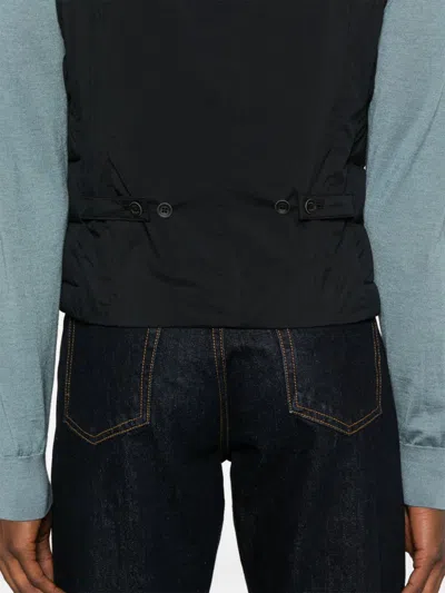 Herno Quilted Down Vest In Black