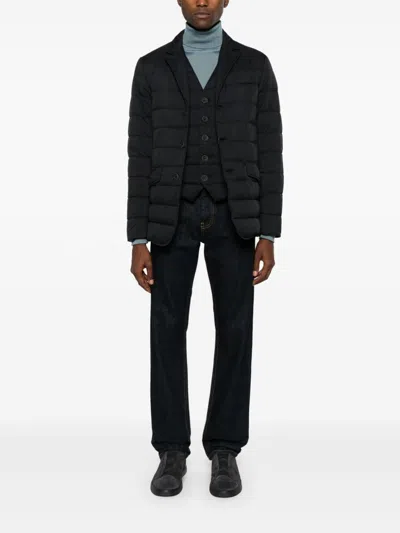 Herno Quilted Down Vest In Black