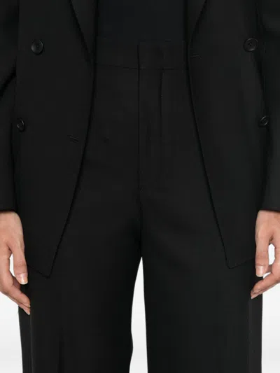 Tagliatore Double-breasted Wool Blend Blazer In Black