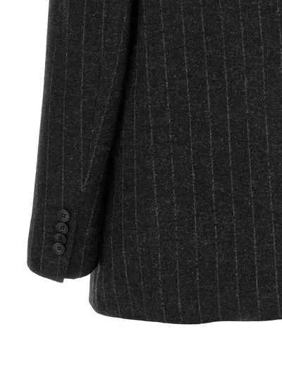 Tagliatore Double-breasted Jacket With Herringbone Pattern In Black