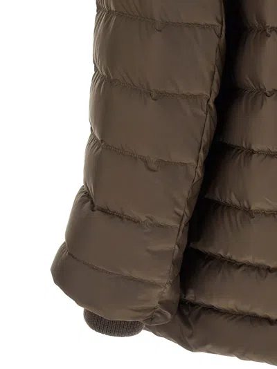 Rick Owens Down Jacket In Brown