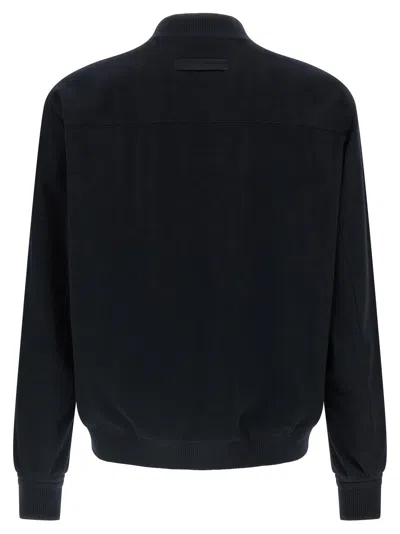 Zegna Oasis Bomber Jacket In Navy