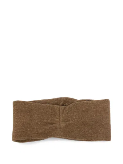 Cortana Herringbone Wool Blend Headband In Brown