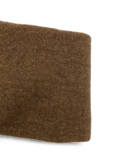 Cortana Herringbone Wool Blend Headband In Brown