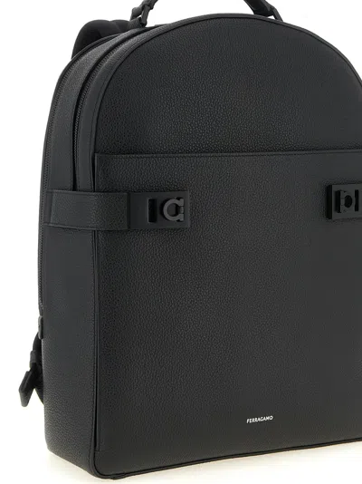 Ferragamo Backpack In Black