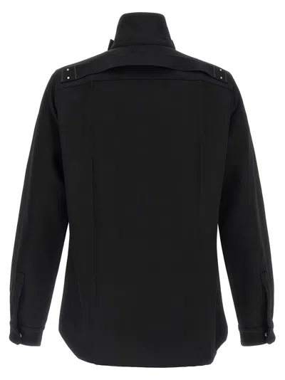 Rick Owens Wool Single Breasted Coat In Black
