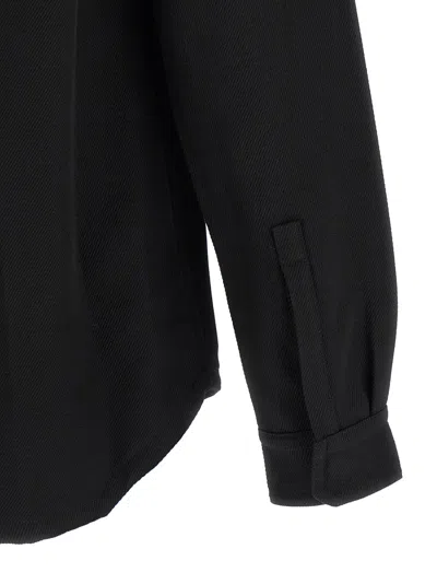 Rick Owens Wool Single Breasted Coat In Black