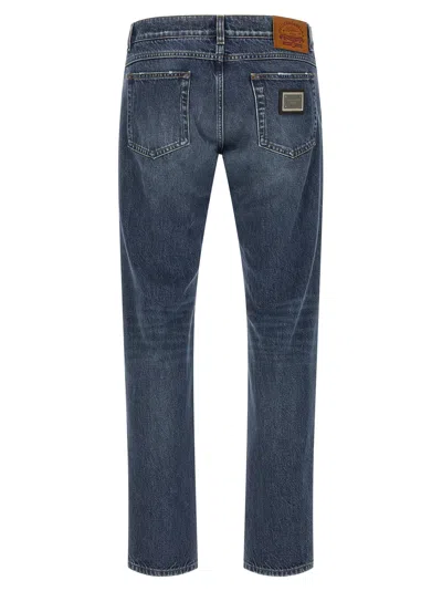 Dolce & Gabbana Stone-washed Denim Jeans In Blue