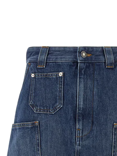 Givenchy Cargo-pocket Denim Denim Skirt In Blue