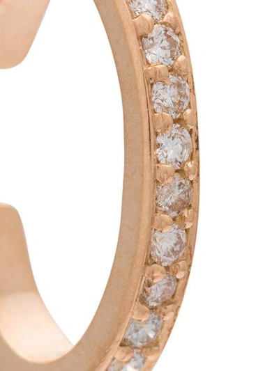 Shop Anita Ko 18kt Rose Gold Single Row Ear Cuff In Metallic