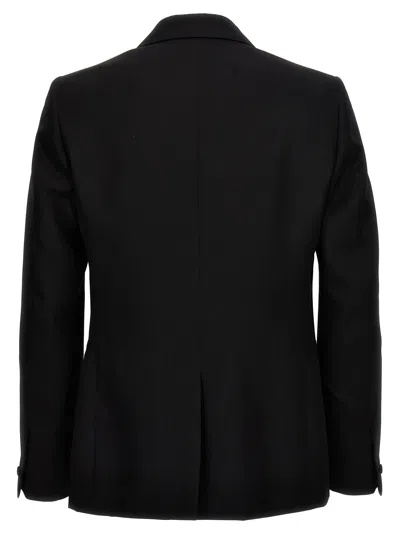 Givenchy Peak Lapel Wool Blazer In Black