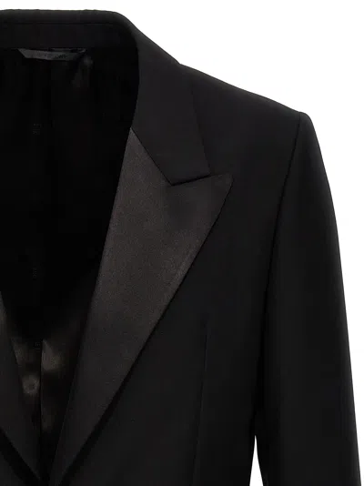 Givenchy Peak Lapel Wool Blazer In Black