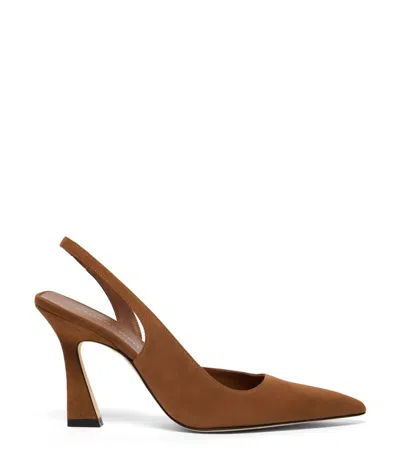 Stuart Weitzman Vinnie Slingback Heel In Brown