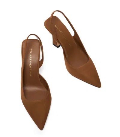 Stuart Weitzman Vinnie Slingback Heel In Brown